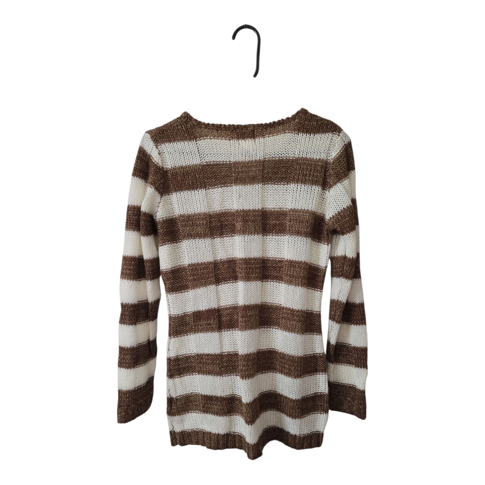 Canyon River Blues Brown and Cream V-Neck Sweater - Picture 2 of 4